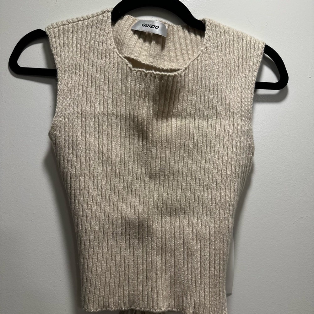 Guizio Backless Sweater Tie Top